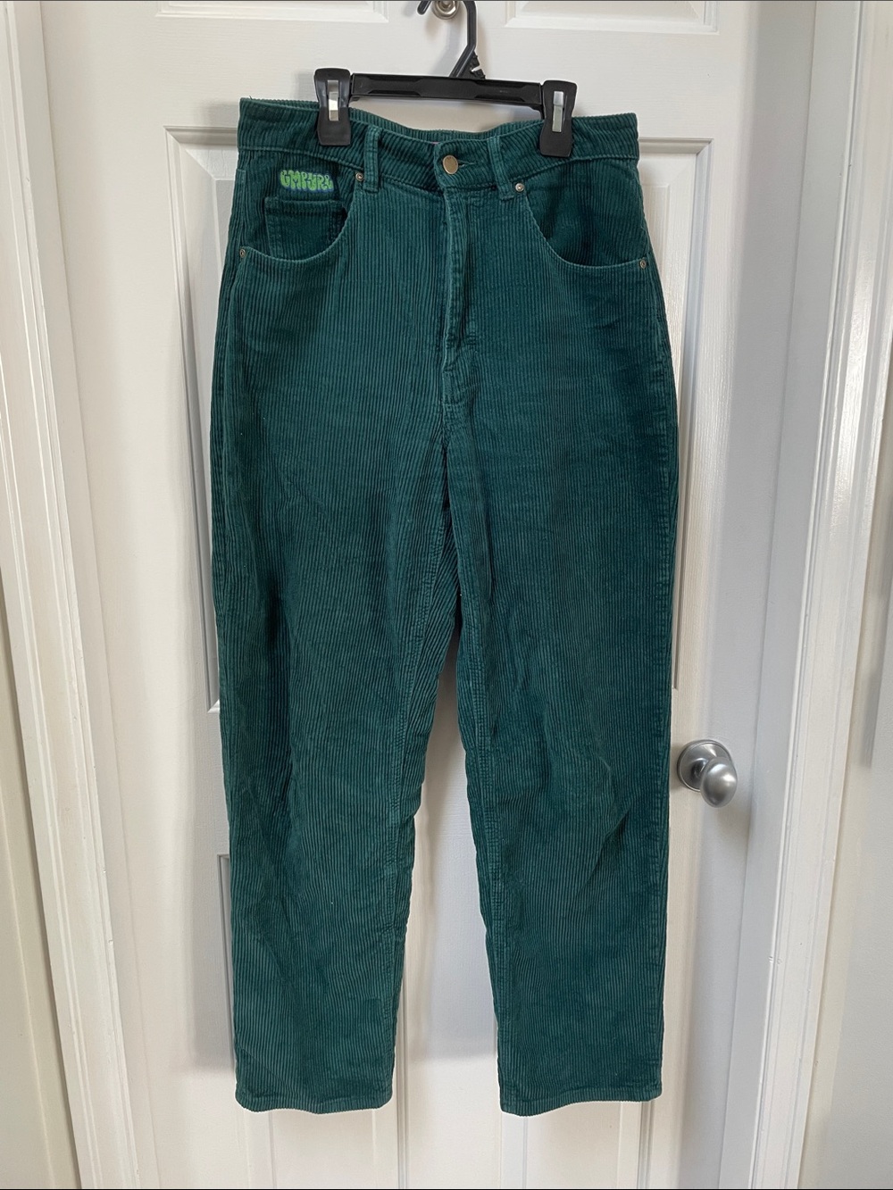 Empyre Women's Straight-Leg Corduroy Jeans in Deep Green
